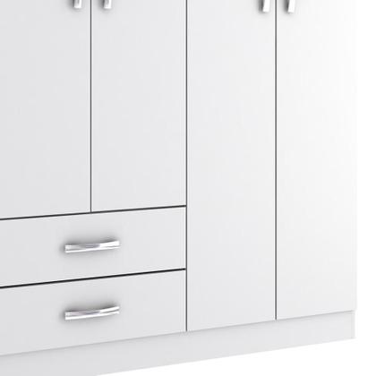 Imagem de Guarda-Roupa Solteiro com Espelho Havana I 6 PT Branco