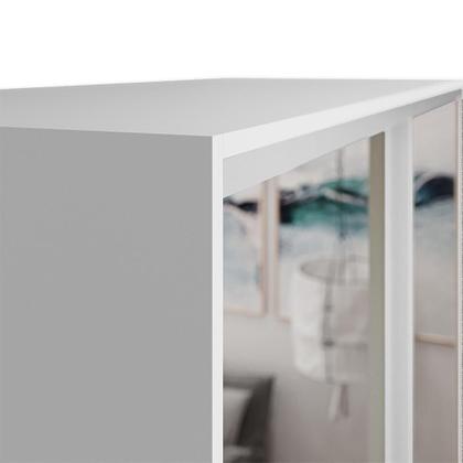 Imagem de Guarda-Roupa Solteiro com Espelho Zermatt 2 PT 3 GV Branco