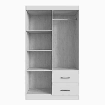Imagem de Guarda-Roupa Solteiro Dallas 4 Portas 2 Gavetas Branco Flex - Doripel