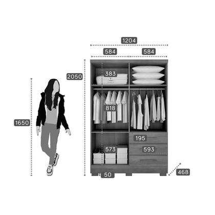 Imagem de Guarda Roupa Solteiro Encant 4 Portas 3 Gavetas c/Espelho e Pés Freijo Cumaru c/ Fendi - Novo Horizonte