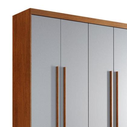 Imagem de Guarda Roupa Solteiro Heros 4 Portas Com Pés Moderna Imbuia/off White