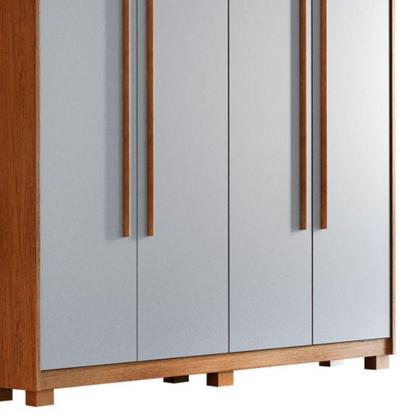 Imagem de Guarda Roupa Solteiro Heros 4 Portas Com Pés Moderna Imbuia/off White