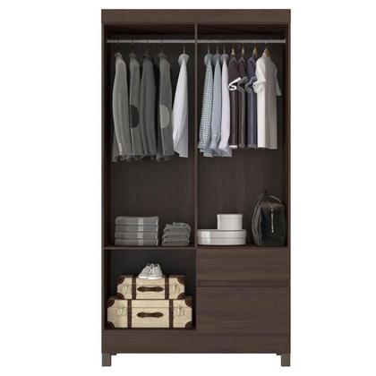 Imagem de Guarda Roupa Solteiro Lótus com Multiuso Golden com Cômoda London Café - Demóbile