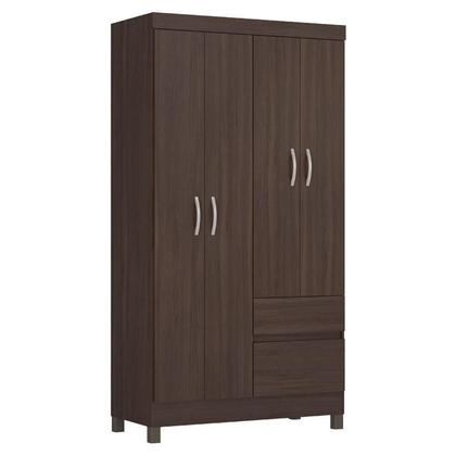 Imagem de Guarda Roupa Solteiro Lótus com Multiuso Viena Café - Demóbile