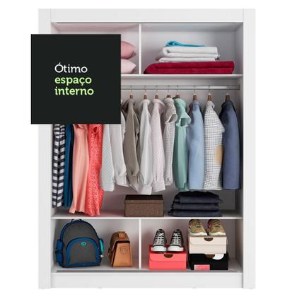 Imagem de Guarda-Roupa Solteiro Madesa Denver 2 Portas de Correr B