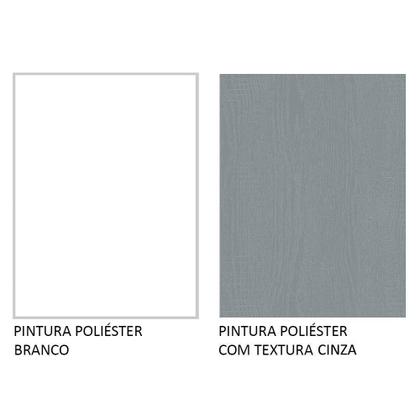 Imagem de Guarda-Roupa Solteiro Madesa Denver 2 Portas de Correr - Branco/Cinza
