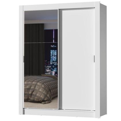 Imagem de Guarda-Roupa Solteiro Madesa Denver 2 Portas de Correr com Espelho