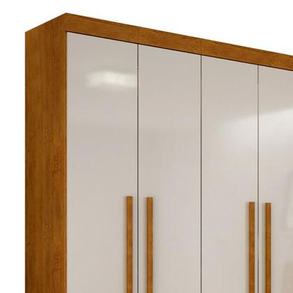 Imagem de Guarda-Roupa Solteiro Malibu 4 PT Imbuia e Off White