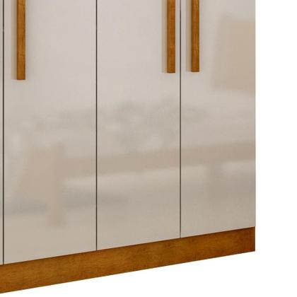 Imagem de Guarda-Roupa Solteiro Malibu 4 PT Imbuia e Off White