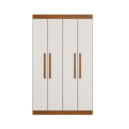 Guarda-Roupa Solteiro Marina 4 PT Imbuia e Off White - Mobly Imagem de Guarda-Roupa Solteiro Marina 4 PT Imbuia e Off White