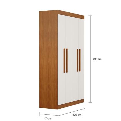 Guarda-Roupa Solteiro Marina 4 PT Imbuia e Off White - Mobly Imagem de Guarda-Roupa Solteiro Marina 4 PT Imbuia e Off White