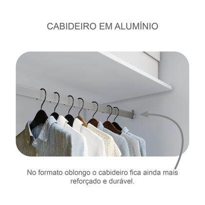 Imagem de Guarda Roupa Solteiro MDF com Espelho 2 Portas 3 Gavetas Toronto