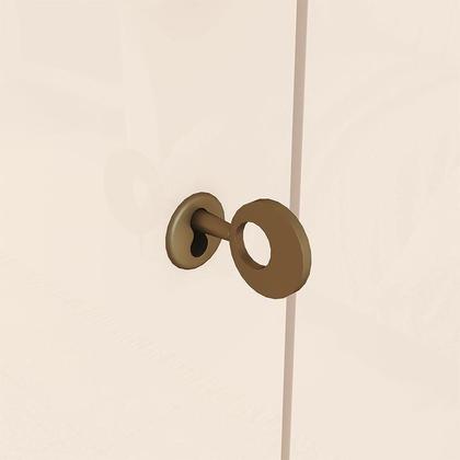 Imagem de Guarda Roupa Solteiro Miami Ambiente 3 Portas 2 Gavetas com Chave Nature Off White - Henn