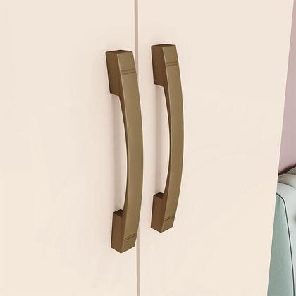 Imagem de Guarda Roupa Solteiro Miami Ambiente 3 Portas 2 Gavetas com Chave Nature Off White - Henn