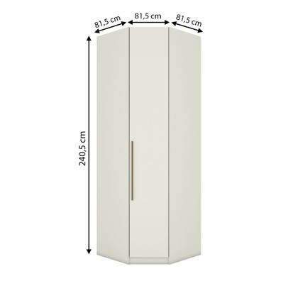 Imagem de Guarda-Roupa Solteiro Modulado de Canto Predileto 1 Porta Areia Hp - Henn