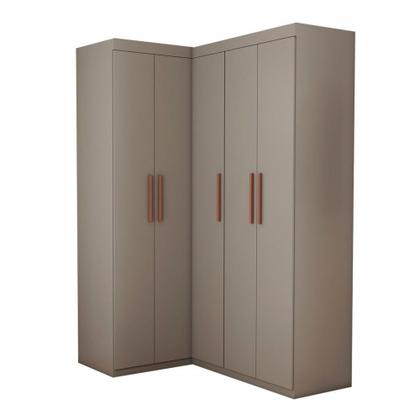 Imagem de Guarda-Roupa Solteiro Modulado Odisseia 5 Portas 12 Prateleiras Onix - Panorama Móveis