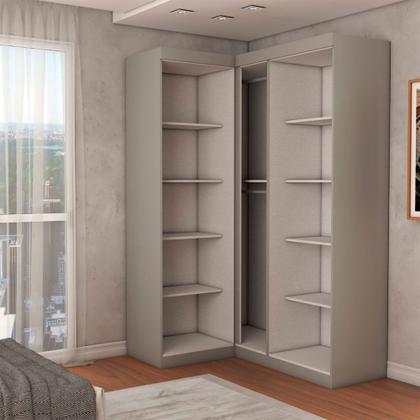 Imagem de Guarda-Roupa Solteiro Modulado Odisseia 5 Portas 12 Prateleiras Onix - Panorama Móveis