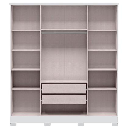 Imagem de Guarda-Roupa Solteiro Mônaco 4 Portas 2 Gavetas Branco - Mx Móveis