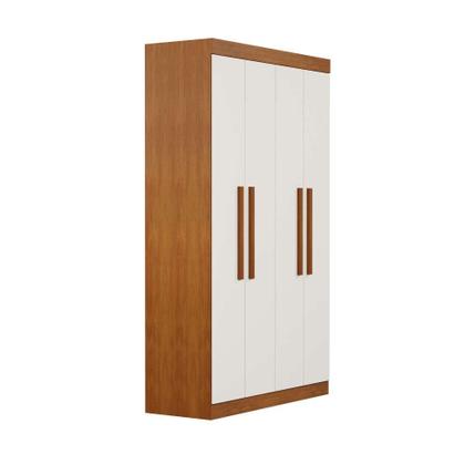 Guarda-Roupa Solteiro Mônica 4 PT Imbuia e Off White - Mobly Imagem de Guarda-Roupa Solteiro Mônica 4 PT Imbuia e Off White