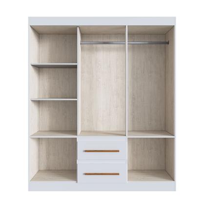 Imagem de Guarda-Roupa Solteiro Napoli 6 Portas 2 Gavetas 100% Mdf Branco - Doripel Móveis
