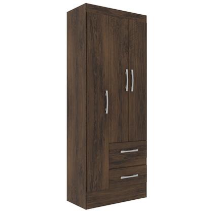 Imagem de Guarda-Roupa Solteiro Nobre 3 Portas 2 Gavetas Cor Cacau