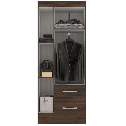 Imagem de Guarda-Roupa Solteiro Nobre 3 Portas 2 Gavetas Cor Cacau