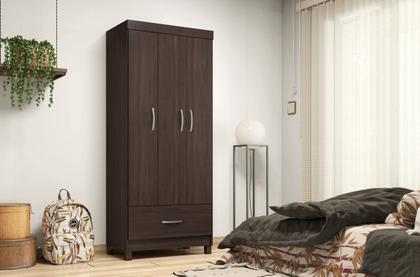 Imagem de Guarda Roupa Solteiro Pequeno 3 Portas 1 Gaveta 2 Prateleira 1 Cabideiro Prince