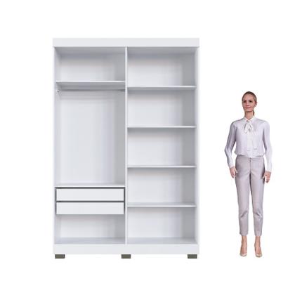 Imagem de Guarda Roupa Solteiro Ripado 4 Portas com Pés Flórida Faimec