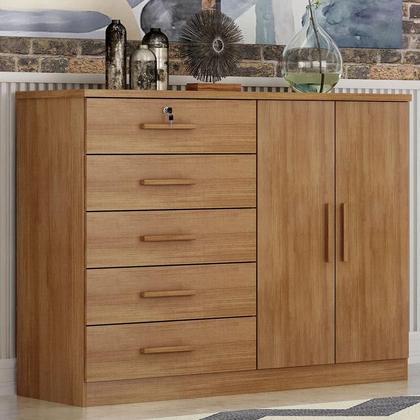 Imagem de Guarda Roupa Solteiro Sevilha com Espelho e Cômoda Seul Cumaru 23 - Novo Horizonte