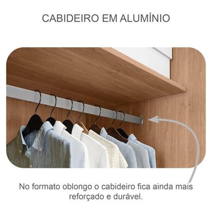 Imagem de Guarda Roupa Solteiro Sevilha com Espelho e Cômoda Seul Cumaru 23 - Novo Horizonte