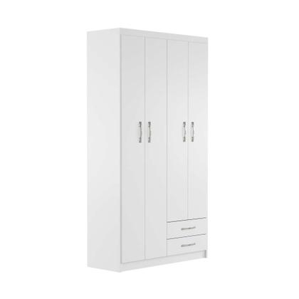 Guarda-Roupa Solteiro Udinese 4PT 2GV Branco - Mobly Imagem de Guarda-Roupa Solteiro Udinese 4PT 2GV Branco
