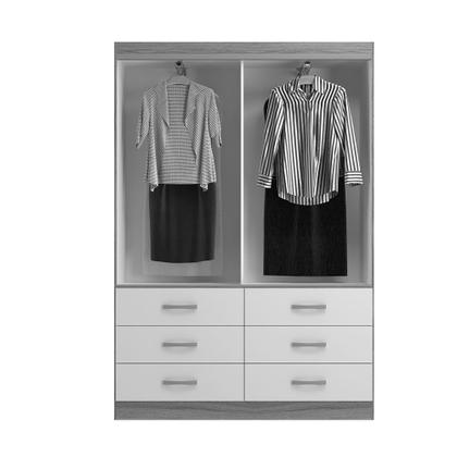 Guarda-Roupa Solteiro Veneza 2 PT 6 GV Branco - Modern Imagem de Guarda-Roupa Solteiro Veneza 2 PT 6 GV Branco