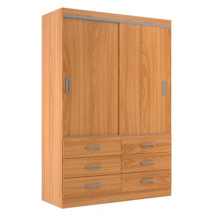 Imagem de Guarda-Roupa Solteiro Veneza 2 PT 6 GV Cinamomo