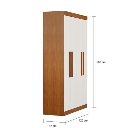 Guarda-Roupa Solteiro Ventura 4 PT Imbuia e Off White - Mobly Imagem de Guarda-Roupa Solteiro Ventura 4 PT Imbuia e Off White