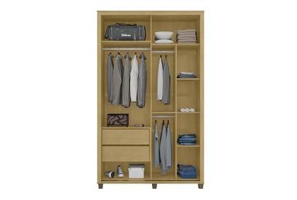 Imagem de Guarda Roupa Suécia Com Espelho Cinamomo/Off White - RV Móveis