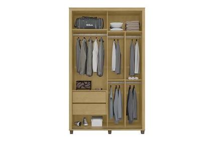 Imagem de Guarda Roupa Suécia Com Espelho Cinamomo/Off White - RV Móveis