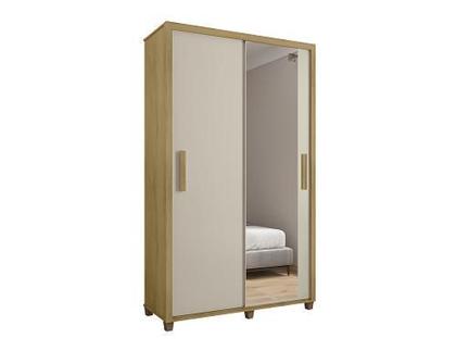 Imagem de Guarda Roupa Suécia Com Espelho Cinamomo/Off White - RV Móveis