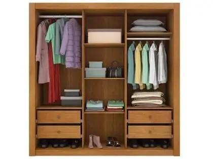 Imagem de Guarda Roupa Valencia 3 Portas de correr e 4 Gavetas Com Espelho Tcil Cinamomo Off MOVEIS TCIL