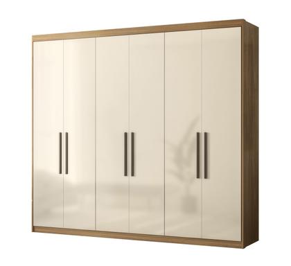 Imagem de Guarda - Roupa Venice - 06Portas / 02 Gav - Amêndola Touch / Off White