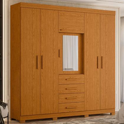 Imagem de Guarda Roupa Virtus Casal Quarto Com 6 Portas e 4 Gavetas