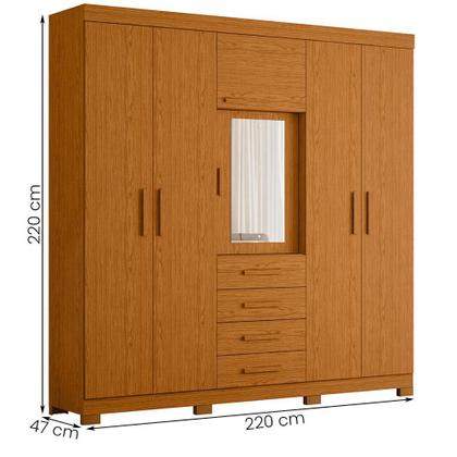 Imagem de Guarda Roupa Virtus Casal Quarto Com 6 Portas e 4 Gavetas