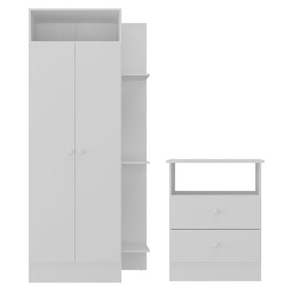 Imagem de Guarda-Roupas 2 Portas com Cômoda 2 Gavetas Multimóveis MP4264