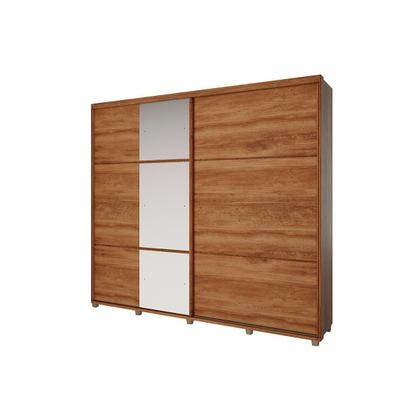 Imagem de Guarda Roupas 2 Portas de Correr e 6 Gavetas c/ Espelho Titan 1173 c/ Pés Freijo - Carraro