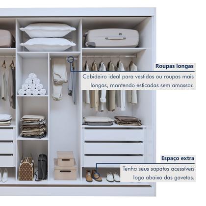 Imagem de Guarda-roupas 3 Portas de Correr 100% Mdf Monte Rei