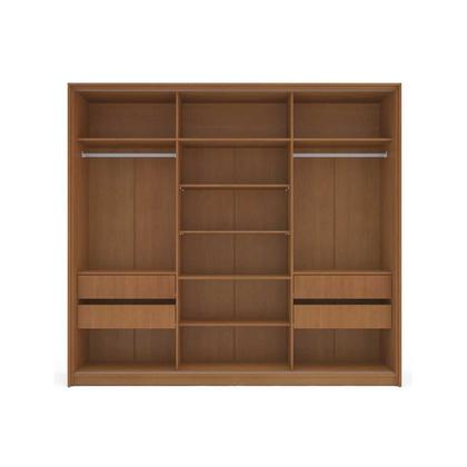 Imagem de Guarda Roupas 3 Portas de Correr de e 4 Gavetas Valência Freijo/Azul - Politorno