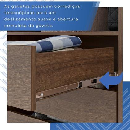 Imagem de Guarda-roupas 7 Portas 6 Gavetas com Pés Flórida
