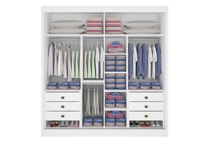 Imagem de Guarda Roupas Casal Cancun Ripado 2Pts 100% mdf D'Doro Móveis  - Branco