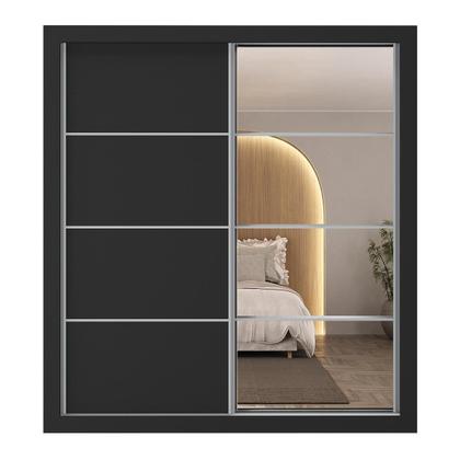 Imagem de Guarda-Roupas Casal com Espelho 2 Portas de Correr 4 Gavetas Chicago Multimóveis MP4316