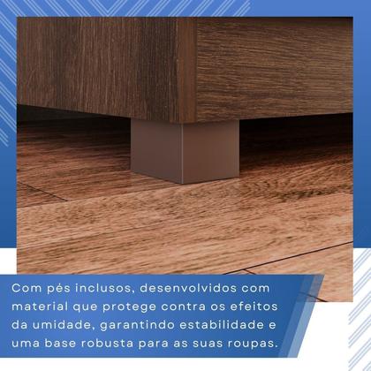 Imagem de Guarda-roupas Closet Casal 3 Gavetas com Pés Blumenau