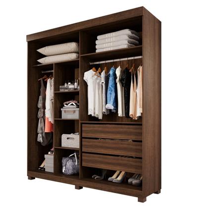 Imagem de Guarda-roupas Closet Casal 3 Gavetas com Pés Blumenau